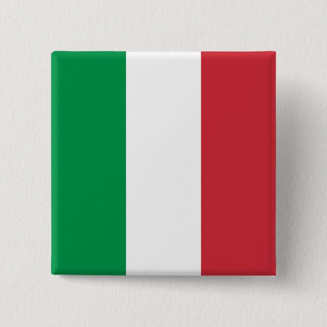 Chapa Cuadrada Bandera de Italia (Anverso)