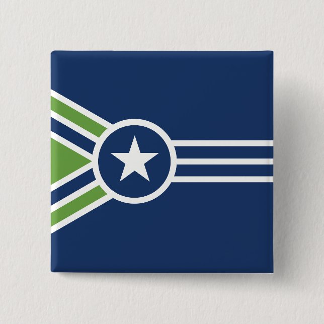 Chapa Cuadrada Bandera de Jackson, Tennessee (Anverso)