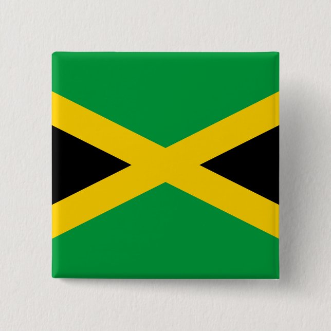 Chapa Cuadrada Bandera de Jamaica (Anverso)