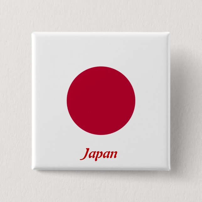 Chapa Cuadrada Bandera de Japón (Anverso)