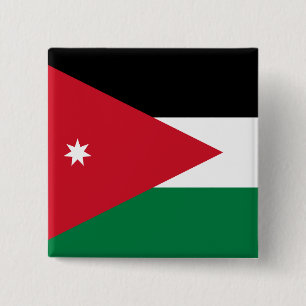 Chapa Cuadrada Bandera de Jordania