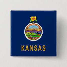 Chapa Cuadrada Bandera de Kansas