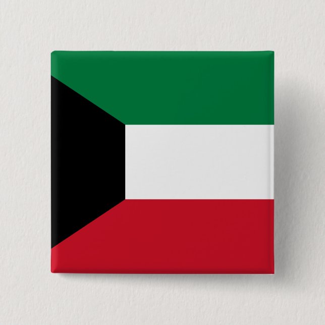 Chapa Cuadrada Bandera de Kuwait (Anverso)
