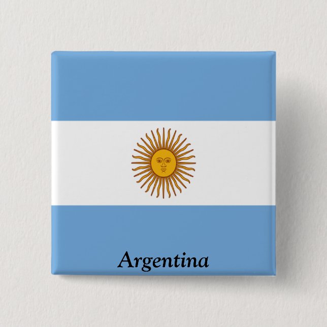 Chapa Cuadrada Bandera de la Argentina (Anverso)