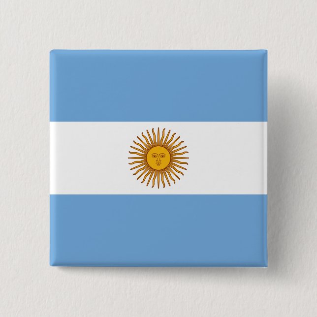 Chapa Cuadrada Bandera de la Argentina (Anverso)