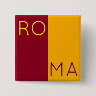 Chapa Cuadrada Bandera de la ciudad de Roma, Italia