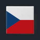 Chapa Cuadrada Bandera de la República Checa<br><div class="desc">Productos de bandera mundial de personalizable - Por favor,  no dude en añadir su propio texto.</div>