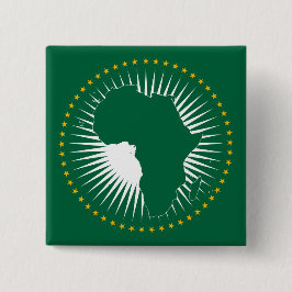 Chapa Cuadrada Bandera de la Unión Africana (África) (Panafrica)