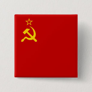 Chapa Cuadrada Bandera de la Unión Soviética URSS Comunista Hoja