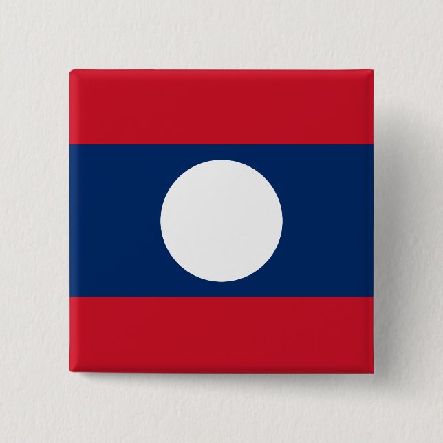 Chapa Cuadrada Bandera de Laos (Anverso)