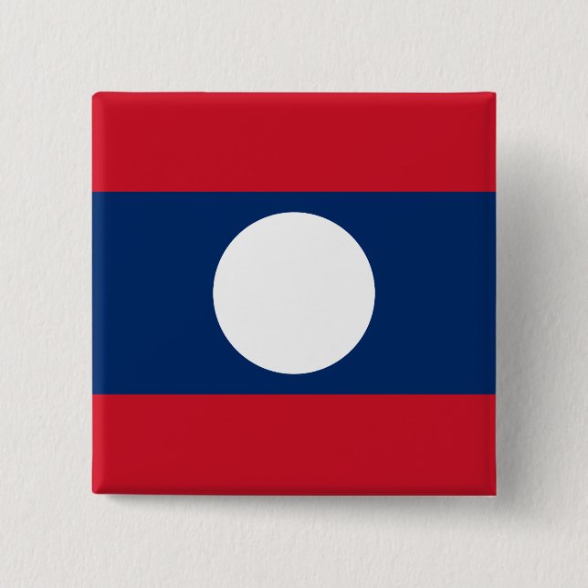 Chapa Cuadrada Bandera de Laos (Anverso)