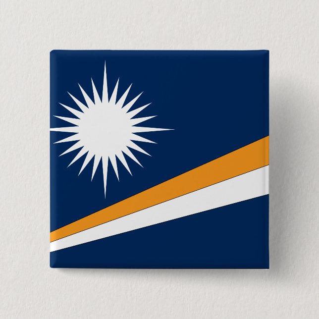 Chapa Cuadrada Bandera de las Islas Marshall (Anverso)