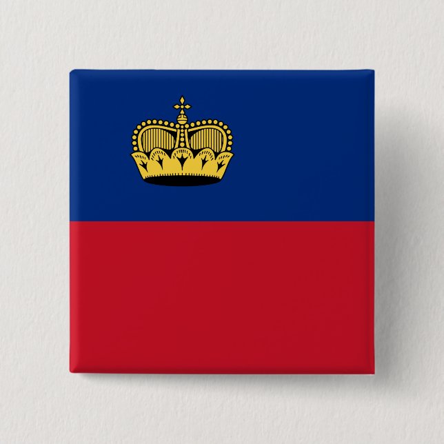 Chapa Cuadrada Bandera de Liechtenstein (Anverso)