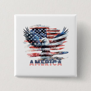 Chapa Cuadrada Bandera de los Estados Unidos. América