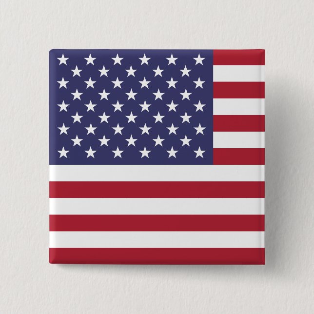 Chapa Cuadrada Bandera de los Estados Unidos (Estados Unidos) (Anverso)