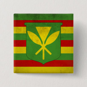 Chapa Cuadrada Bandera de los nativos hawaianos
