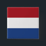 Chapa Cuadrada Bandera de los Países Bajos<br><div class="desc">Bandera de los Países Bajos</div>
