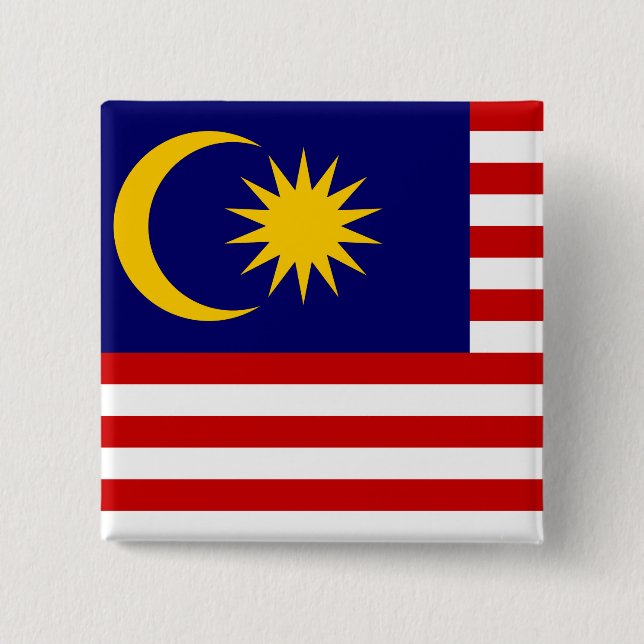 Chapa Cuadrada Bandera de Malasia (Anverso)