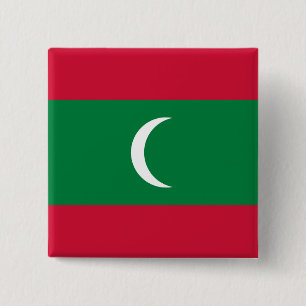 Chapa Cuadrada Bandera de Maldivas