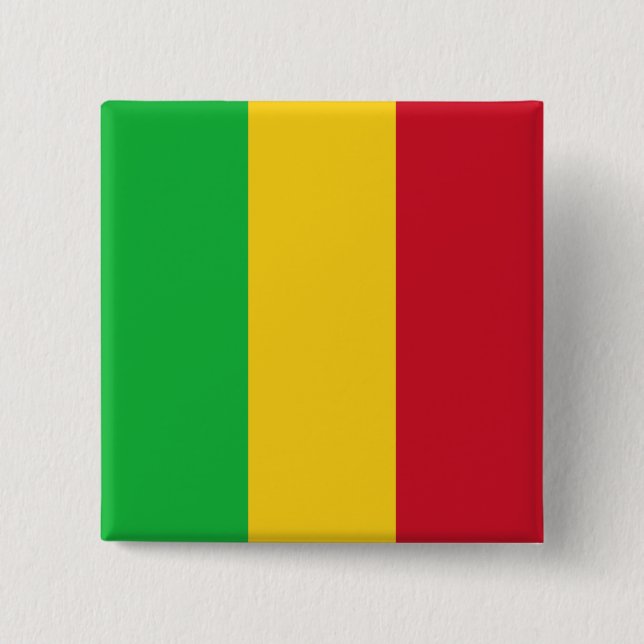 Chapa Cuadrada Bandera de Mali (Anverso)
