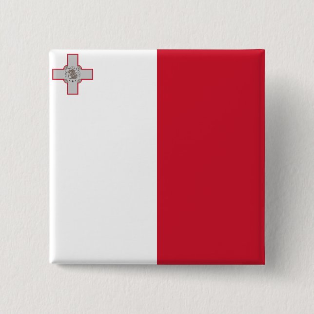 Chapa Cuadrada Bandera de Malta (Anverso)