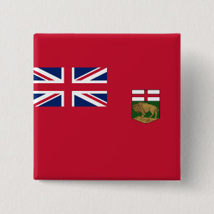 Chapa Cuadrada Bandera de Manitoba