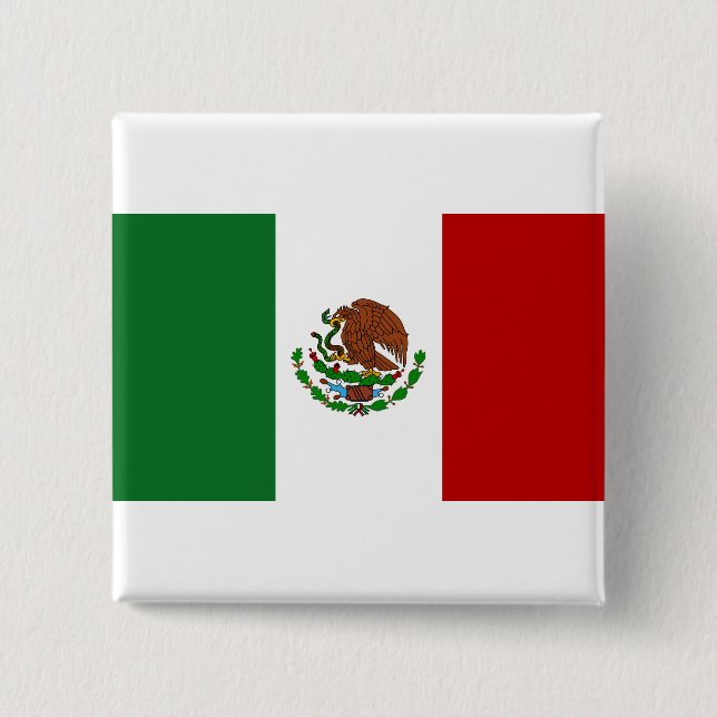 Chapa Cuadrada Bandera de México (Anverso)