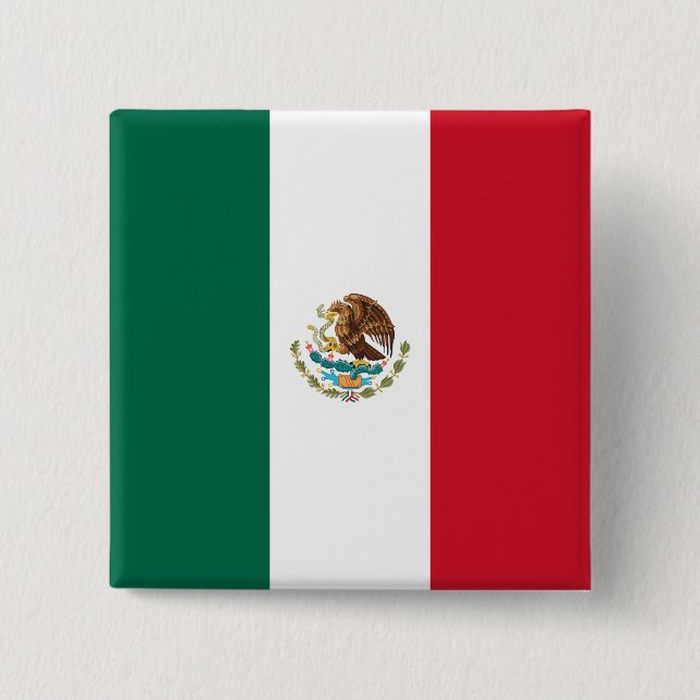 Chapa Cuadrada Bandera de México (México) (Anverso)