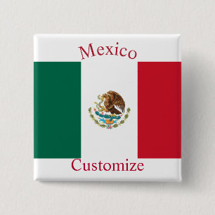 Chapa Cuadrada Bandera de México Thunder_Cove