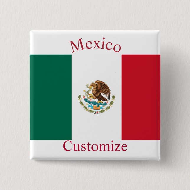 Chapa Cuadrada Bandera de México Thunder_Cove (Anverso)