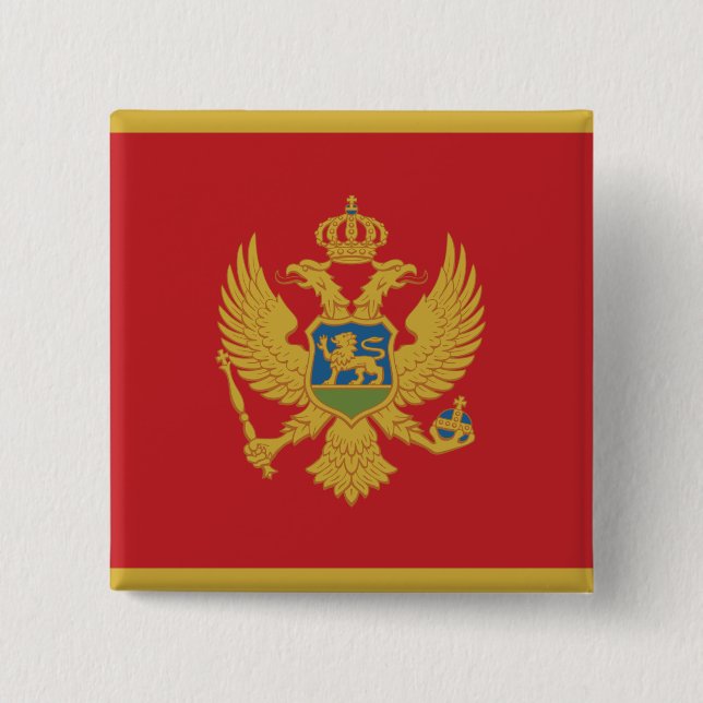 Chapa Cuadrada Bandera de Montenegro (Anverso)