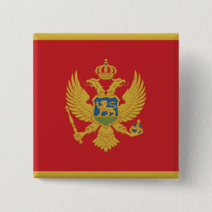 Chapa Cuadrada Bandera de Montenegro