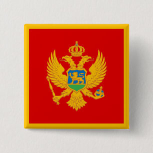 Chapa Cuadrada Bandera de Montenegro