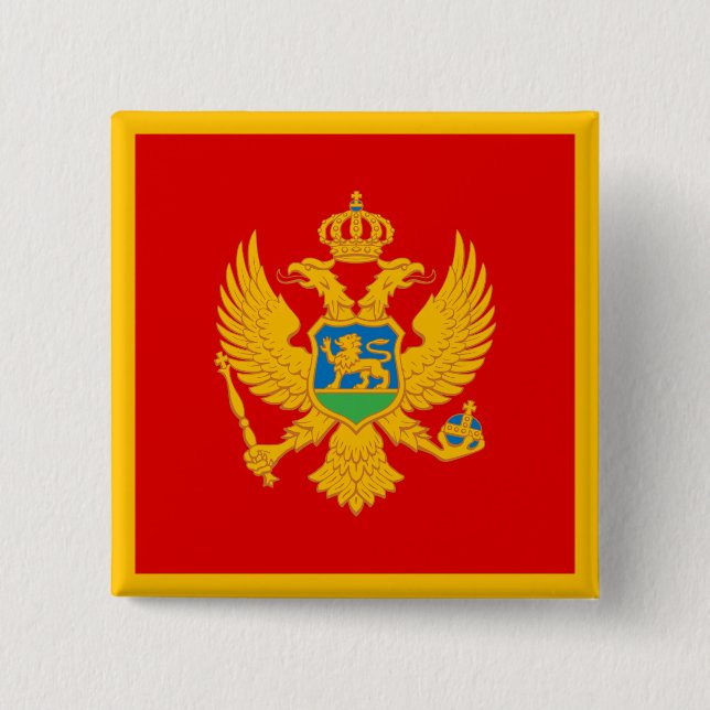 Chapa Cuadrada Bandera de Montenegro (Anverso)