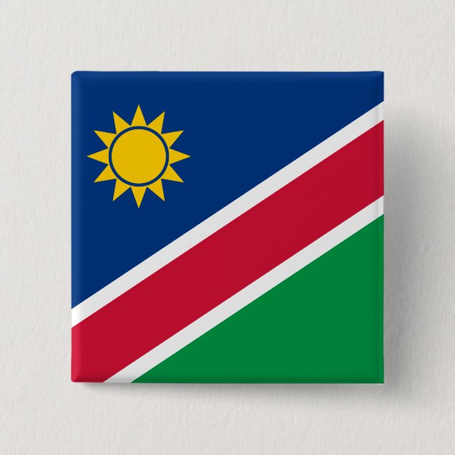 Chapa Cuadrada Bandera de Namibia (Namibia) (Anverso)