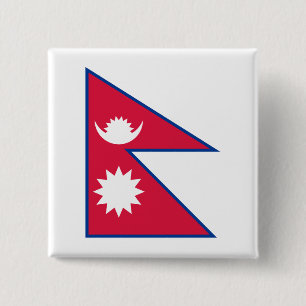 Chapa Cuadrada Bandera de Nepal (nepalés)