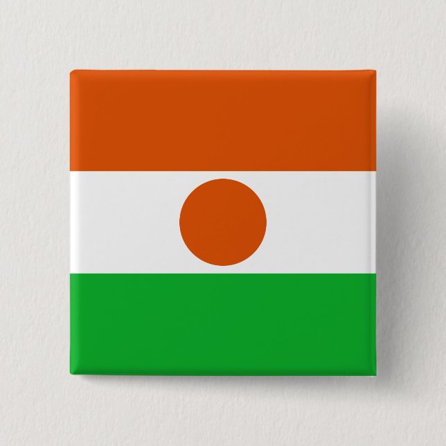Chapa Cuadrada Bandera de Níger (Anverso)