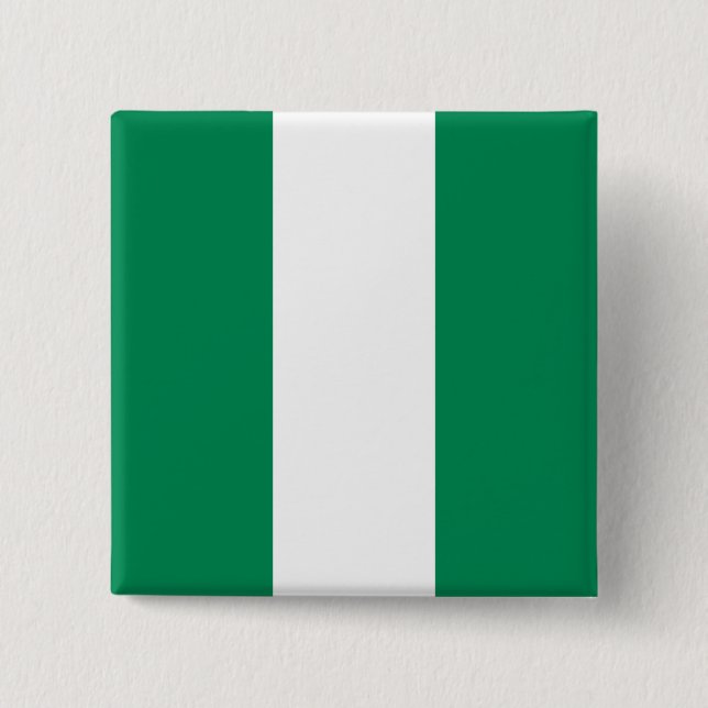 Chapa Cuadrada Bandera de Nigeria (nigeriana) (Anverso)