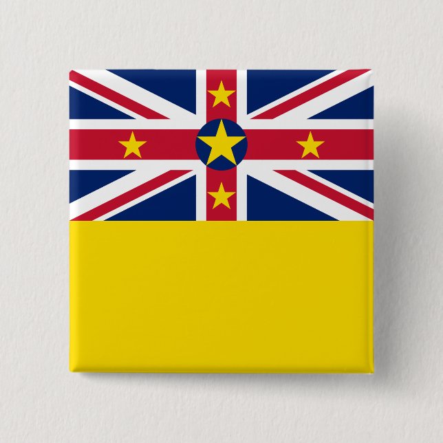 Chapa Cuadrada Bandera de Niue (Anverso)