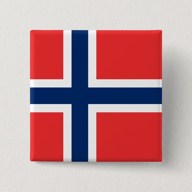 Chapa Cuadrada Bandera de Noruega (Anverso)