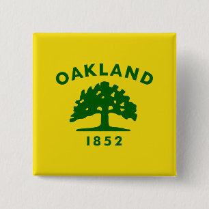 Chapa Cuadrada Bandera de Oakland (California)