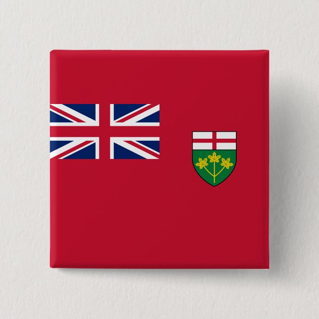 Chapa Cuadrada Bandera de Ontario (Anverso)