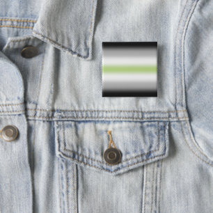 Chapa Cuadrada Bandera de orgullo Agender con gradiente y nombre