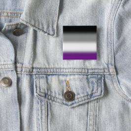 Chapa Cuadrada Bandera de Orgullo Asexual Gradiente - Bandera ACE
