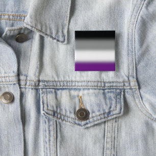 Chapa Cuadrada Bandera de Orgullo Asexual Gradiente - Bandera ACE