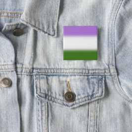Chapa Cuadrada Bandera de orgullo Genderqueer Gradiente – Bandera