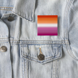 Chapa Cuadrada Bandera de orgullo lésbico con gradiente – Bandera