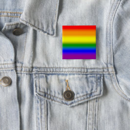 Chapa Cuadrada Bandera de Orgullo LGBTQ+ Arcoíris de Gradiente -