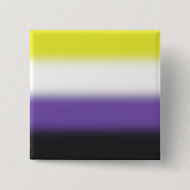 Chapa Cuadrada Bandera de Orgullo No Binario Gradiente – Bandera 