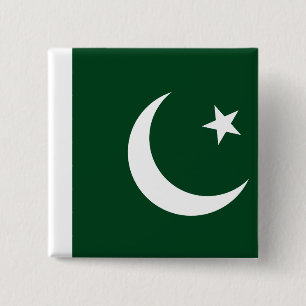Chapa Cuadrada Bandera de Pakistán (paquistaní)